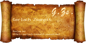 Gerlach Zsanett névjegykártya